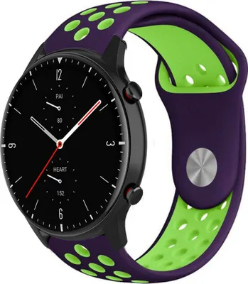 Produktbild von Strap-it Amazfit GTR 2 Sportarmband (Lila/Grün)