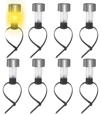 Produktbild von 8er Solar-Poollicht Set, LED-Poolbeleuchtung, IP65 wasserdicht, warmweiß, kinderfreundlich, für Garten, Pool & Party, einfach zu installieren
