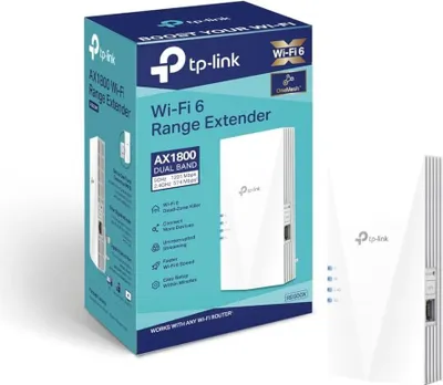 Produktbild von TP-Link RE600X V3 - Wi-Fi-Range-Extender - Wi-Fi 6 - 2.4 GHz, 5 GHz - Unterputz