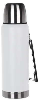 Produktbild von Doppelwandige Thermoskanne von Excellent Houseware, Edelstahl, 9,3 x 30,5, 1000 ml, weiß