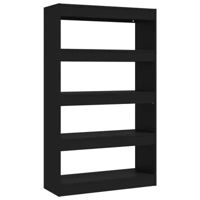 Produktbild von Bücherregal/Raumteiler Schwarz 80x30x135 cm Holzwerkstoff