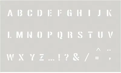 Produktbild von Schablone 12 x 20 cm - Alphabet Großbuchstaben Nr. 2