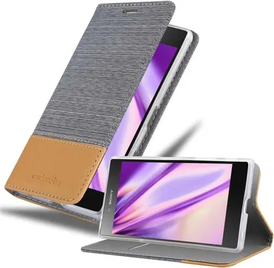 Immagine prodotto di Cadorabo custodia per Sony Xperia Z5 PREMIUM custodia protettiva in grigio custodia per cellulare custodia a libro cover