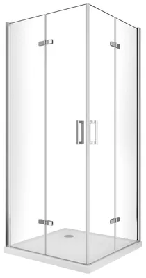 Immagine prodotto di Box Doccia angolare 75x95 cm 2 ante Battenti in Cristallo trasparente 6mm H190