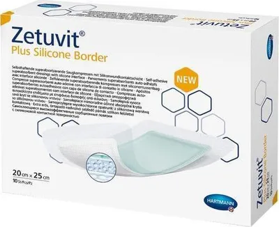 Obrázok produktu pre Zetuvit Plus Silikónová hranica sterilná 20x25 cm 10 ks