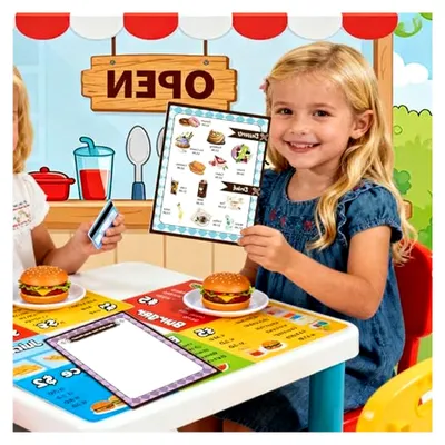 Produktbild von Restaurant Spielset mit Rollenspiel Zubehör für Kinder