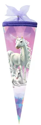 Produktbild von Nestler Schultüte Tüllv. 35 cm rund EinhornMärWald