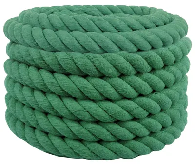 Image de vidaXL, corde verte, 3,6 x 3,6 x 1000 cm, en coton