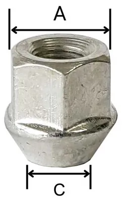 Produktbild von 20x Offene Radmuttern M12x1.5 24mm Kegelbund 60° chrom für Toyota 4 Runner I 4x4 4 Runner II 4x4
