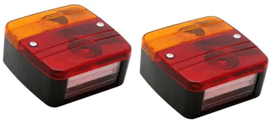 Produktbild von Hillfield 2 Universal Rücklichter, Rückleuchten für KFZ Anhänger, inkl. Leuchtmittel, P21W - P21/5W