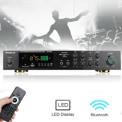 Obrázek produktu pro HiFi zesilovač 5kanálový zesilovač prostorového zvuku Karaoke s dálkovým ovládáním Bluetooth 600W