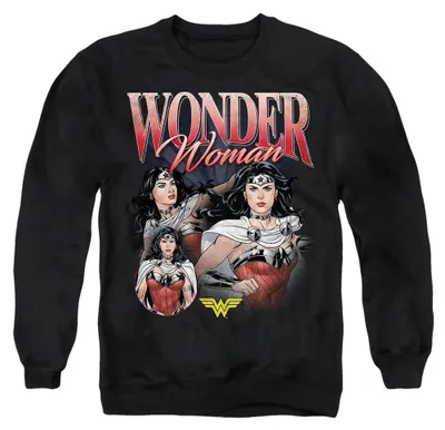Productafbeelding van Wonder Woman - Zweetshirt voor kinderen, extra zacht, model TV40660 (maat S) (zwart)