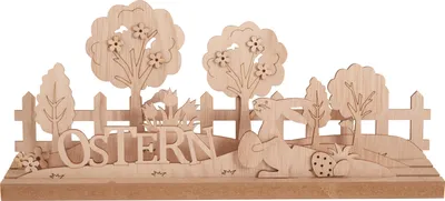 Produktbild von VBS Holz-Steckmotiv "Osterlandschaft", 16-tlg.