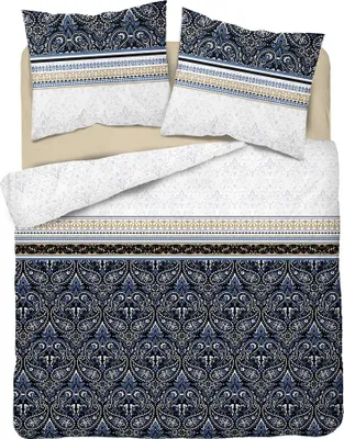 Produktbild von Bettwäsche, Baumwollsatin, hohe Qualität 140x200 3825b Dunkelblau, elegant
