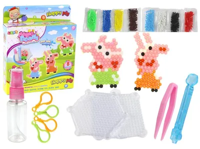Image de Kit DIY-Wasserperlen-Set Schweinchen, 8 Farben (Kreatives Spielzeug)