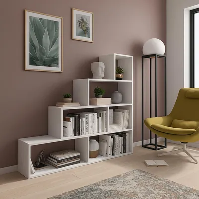 Immagine prodotto di Serole - Libreria, 145x28x143h cm Bianco, 3 Ripiani