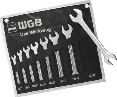 Produktbild von Doppelmaulschlüssel-Satz WGB 8-tlg in Rolltasche
