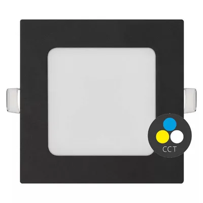 Obrázok produktu pre EMOS Čierny vstavaný LED panel hranatý 120 x 120mm 7W CCT Premium ZD2323