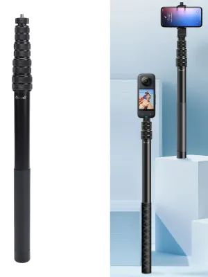 Obrázok produktu pre 150 cm neviditeľná selfie tyč vhodná pre akčné kamery Insta360 X2, X3, X4, X5 a ONE RS – teleskopická selfie tyč z hliníkovej zliatiny
