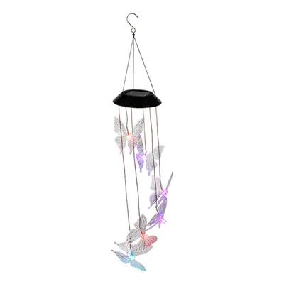 Produktbild von Solar Windspiel Partylichter Gartenbeleuchtung Deko Schmetterling Farbwechsel LED