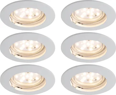Produktbild von Premium EBL Set schwenkbar 6x35W 2x105VA 230/12V GU5,3 51mm Weiß/Alu Zink