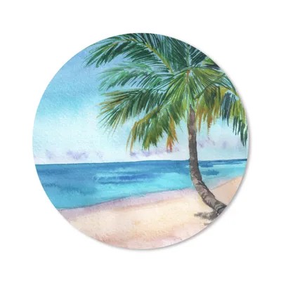 Produktbild von MuchoWow® Mauspad Mousepad Meer - Palme - Strand 40x40 cm - Mousepads - Maus Mat - Pad - Mausunterlage - Schreibtisch Accessoires