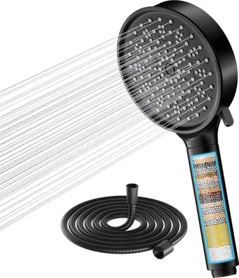 Produktbild von Cobbe Filter Duschkopf mit Schlauch und 6 Strahlarten