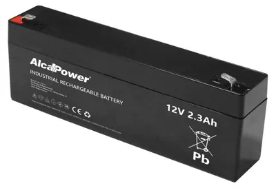 Immagine prodotto di Batteria Ricaricabile 12V 2.3Ah AGM Ermetica - Ideale per Allarmi, UPS e Giocattoli - Attacco Faston T1