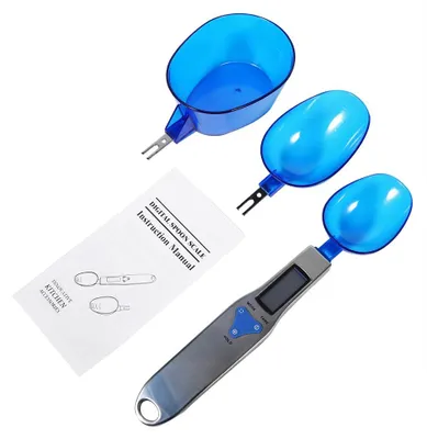 Digitale Löffelwaage 500 g / 0,1 g, 3 Löffelköpfe, LCD