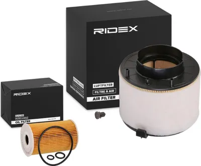 Produktbild von RIDEX Filterset Inspektionspaket Filtersatz für AUDI A4 Avant (8K5, B8) Q5 (8RB) A5 Sportback (8TA) A4 Limousine (8K2, B8) A5 Coupe (8T3)