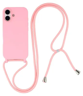 Produktbild von iPhone 17 Hülle - Coverup Silikon Back Cover mit Handykette - Pink