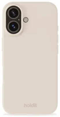 Immagine prodotto di Custodia in silicone Holdit per Apple iPhone 16 - Beige chiaro