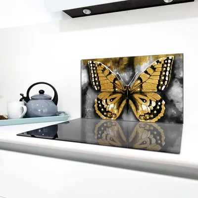 Obrázok produktu pre Ochranný sklenený plech na sporák 90x52 Butterfly