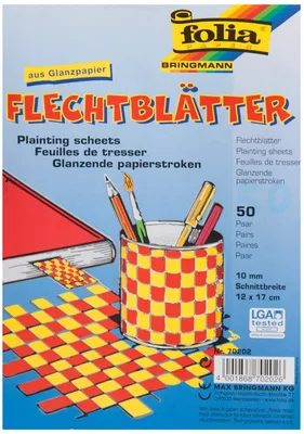 Image de folia Flechtbl„tter, ungummiert, 100 Blatt, farbig sortiert