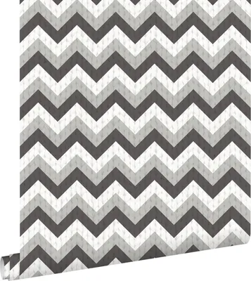 Immagine prodotto di ESTAhome carta da parati zigzag chevrons nero e grigio 53 cm x 10.05 m