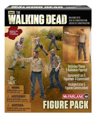 Produktbild von Walking Dead Tv Building Set 5 Figure Pa