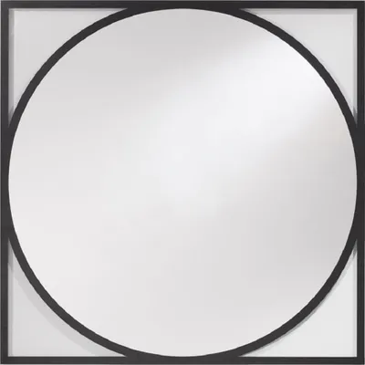 Produktbild von Casa Padrino Luxus Wandspiegel Schwarz 90 x H. 90 cm - Wohnzimmer Spiegel - Garderoben Spiegel - Luxus Kollektion