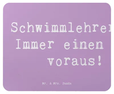 Produktbild von Mr. & Mrs. Panda Mousepad Spruch Schwimmlehrerin Zug voraus - Lavendeltraum - Geschenk, Beruf, Mauspad, pc mausunterlage, handgefertigte Geschenke, Mouse Pad, Unterricht