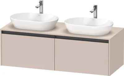 Produktbild von Duravit Ketho.2 Wastafelonderkast 140x55x45,9 cm Mat Taupe