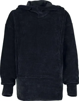 Produktbild von Black Premium by EMP Damen schwarzer Kapuzenpullover mit hohem Kragen L