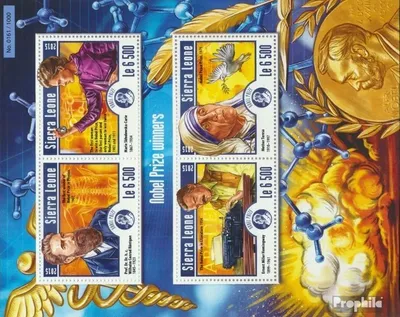 Produktbild von Briefmarken Sierra Leone 2015 Mi 6289-6292 Kleinbogen (kompl. Ausg.) postfrisch Nobelpreis