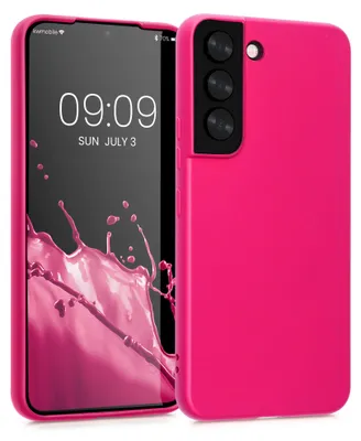 Produktbild von kwmobile Handyhülle für Samsung Galaxy S22 Hülle - Silikon Case metallisch schimmernd - Schutzhülle Cover - Metallic Pink