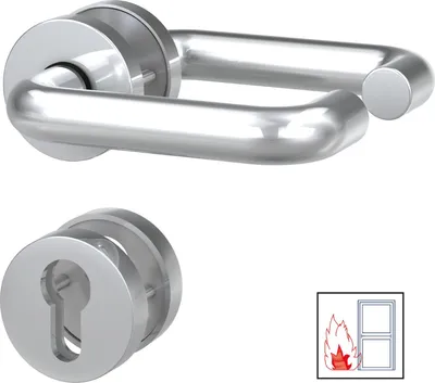 Produktbild von BASI - FS-Rosetten-Drücker-Garnitur - ZT/FS 2150 - Edelstahl - 7529-9208