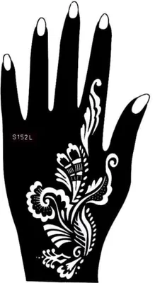 Produktbild von Henna Tattoo Schablone für die Linke Hand