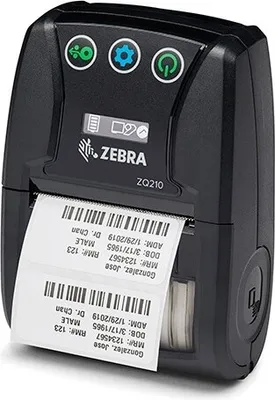 Immagine prodotto di Zebra ZQ210 - stampante per ricevute - carta termica - rotolo (5,8 cm) - 203 dpi - fino a 50 mm/sec - USB 2.0, NFC, Bluetooth 2.1