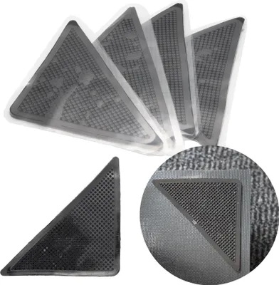 Produktbild von 4x Antirutsch Ecken Teppich Stopper Gleitschutz Antirutschmatte Rutschstopp Pad