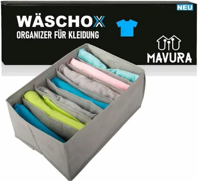 Immagine prodotto di WÄSCHOX scatola portaoggetti armadio cassetto organizzatore tessuto scatola pieghevole lavanderia