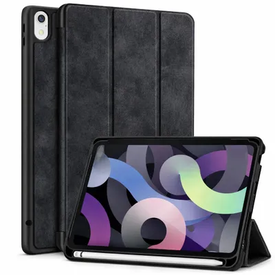 Produktbild von Hülle für Apple iPad Air 11" (2026/2025/2024) M4 M3 M2 & iPad Air 10.9" (2022/2020) Case Smart Cover Etui Tasche Wake Up Sleep Funktion SCHWARZ MARMOR