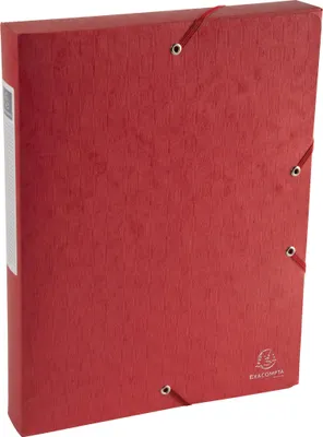 Image de Exacompta 10x Boite de classement Exabox Dos 40mm Scotten A4 Rouge 50815E