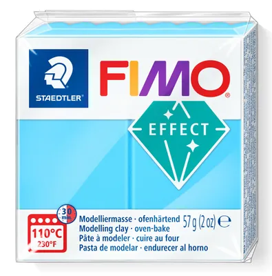 Zdjęcie produktu dla Staedtler FIMO 8010, Glinka do modelowania, Niebieski, Dorosły, 1 szt., Neon blue, 1 kol.